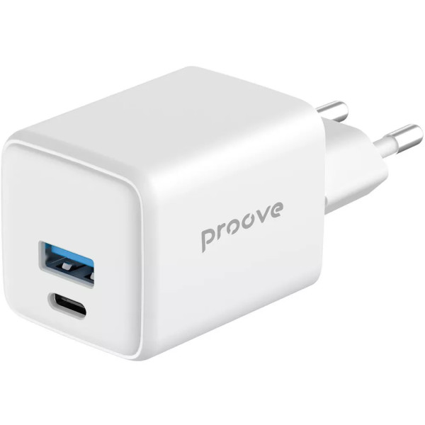 Адаптер питания Proove Pocket GaN 30W (Type-C + USB), White (WCPG30110002)