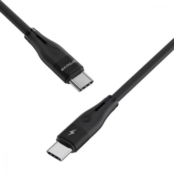 Кабель Proove Soft Silicone Type-C to Type-C Cable 60W 1m Black