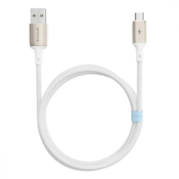 Кабель Proove Dense Metal Micro USB 2.4A 1m White