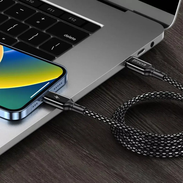 Кабель Proove Dense Metal Type-C to Lightning 27W 1m, Black