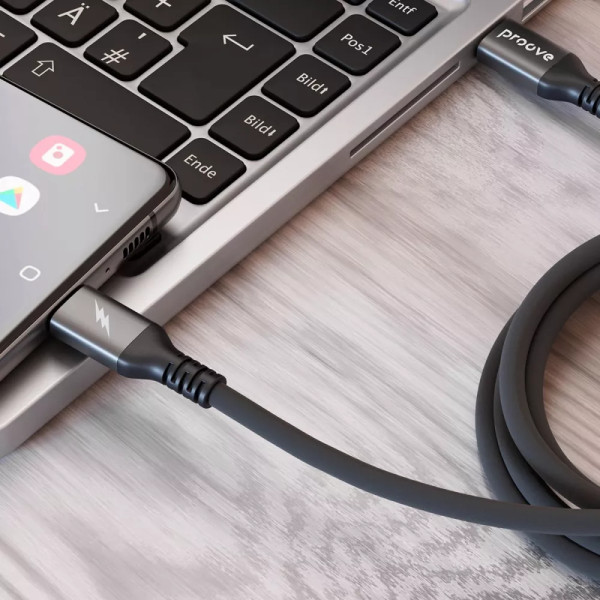 Кабель Proove ReGen Silicone Type-C to Type-C 60W (2m), Black