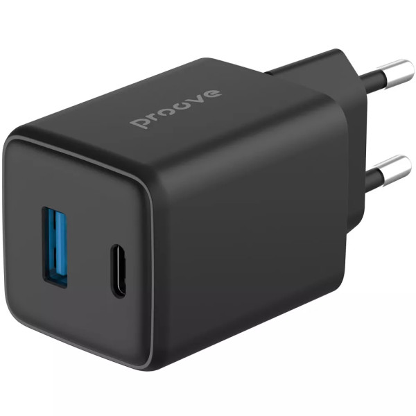 Адаптер живлення Proove Pocket GaN 45W (Type-C + USB), Black