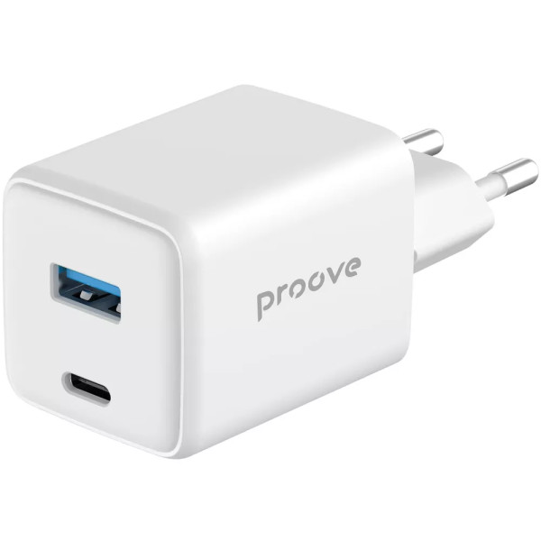 Адаптер живлення Proove Pocket GaN 45W (Type-C + USB), White (WCPG45110002)