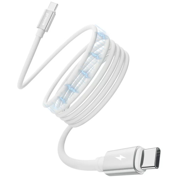 Кабель Proove Magneto Type-C to Type-C 60W (1m), White (CCMA60002202)