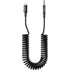 Кабель AUX Proove Steel Spring Lightning to 3.5 (1m), Black (ACSS00005101)