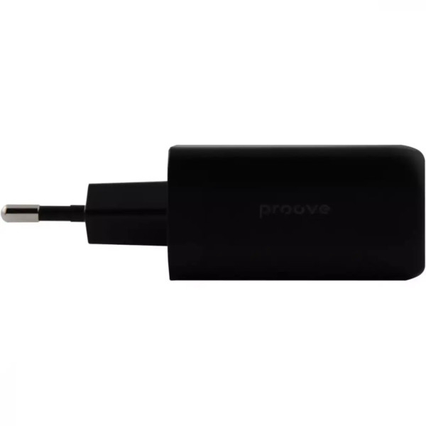 Сетевое зарядное устройство Proove Silicone Power 45W USB-C/USB-A, Black (WCSP45110001)