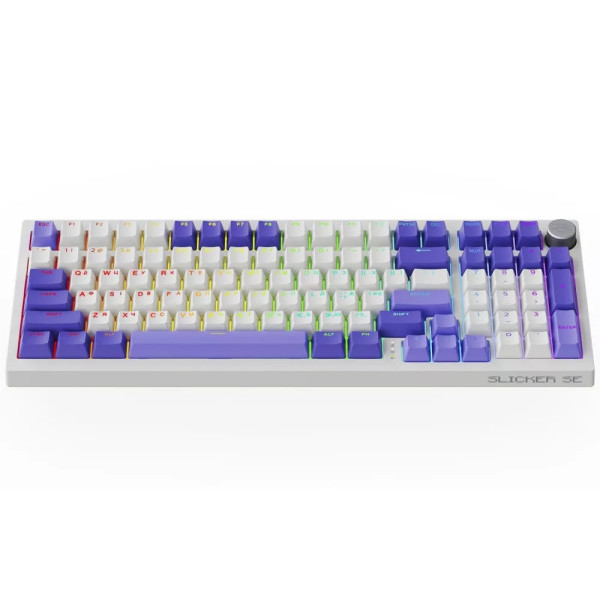 Клавиатура беспроводная Proove Gaming Slicker Special Edition (Ukraine Layout), White/Purple (WKSLSE022416)