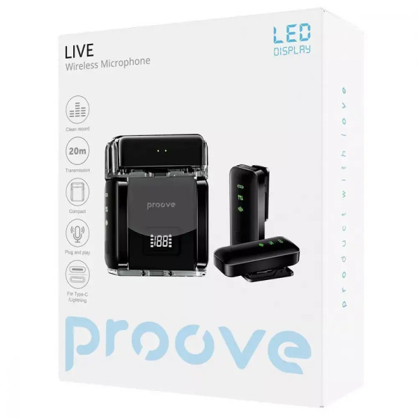 Микрофонная радиосистема для смартфона Proove Live Black (PLWM00012101)