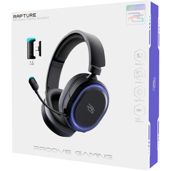 Ігрові навушники з мікрофоном Proove Gaming Rapture Black (GHRP00010001)