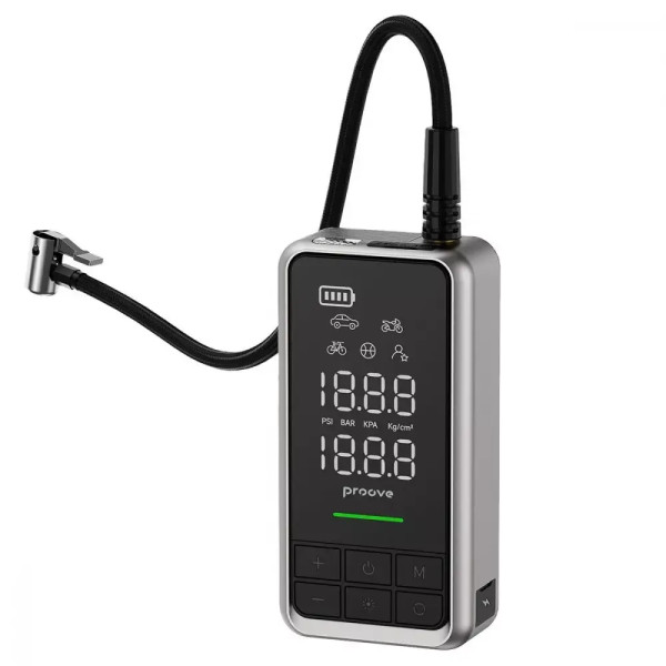 Пускозарядное устройство + насос Proove Air Jump 10400mAh 1000A, Gray