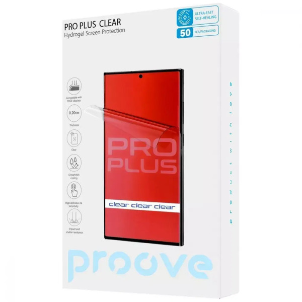 Защитная гидрогелевая пленка Proove Hydrogel Screen Protection PRO PLUS Clear