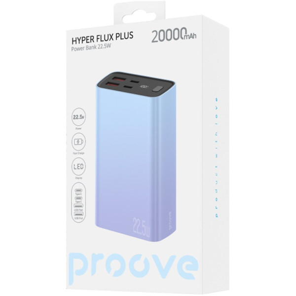 Внешний аккумулятор (павербанк) Proove Hyper Flux Plus 22.5W 20000mAh, Gradient