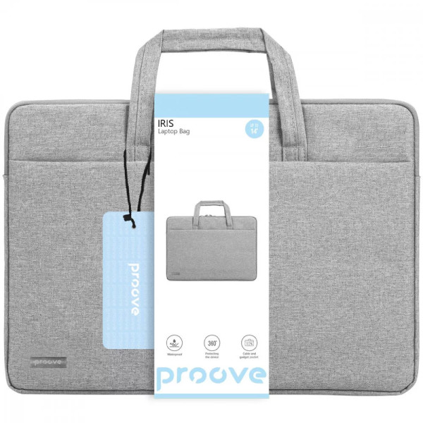 Сумка для ноутбука Proove Iris 14", Light Gray