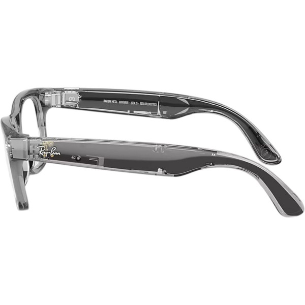 Смарт-очки Ray-Ban Meta Wayfarer Gen2 Standard Shiny Transparent Grey Frame/Clear Sapphire Lenses (RW4012 6840MF 50-22)