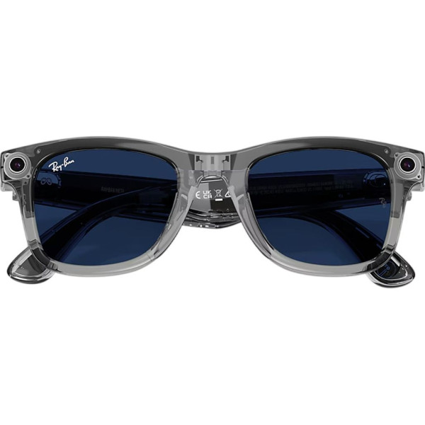 Смарт-очки Ray-Ban Meta Wayfarer Gen2 Standard Shiny Transparent Grey Frame/Clear Sapphire Lenses (RW4012 6840MF 50-22)
