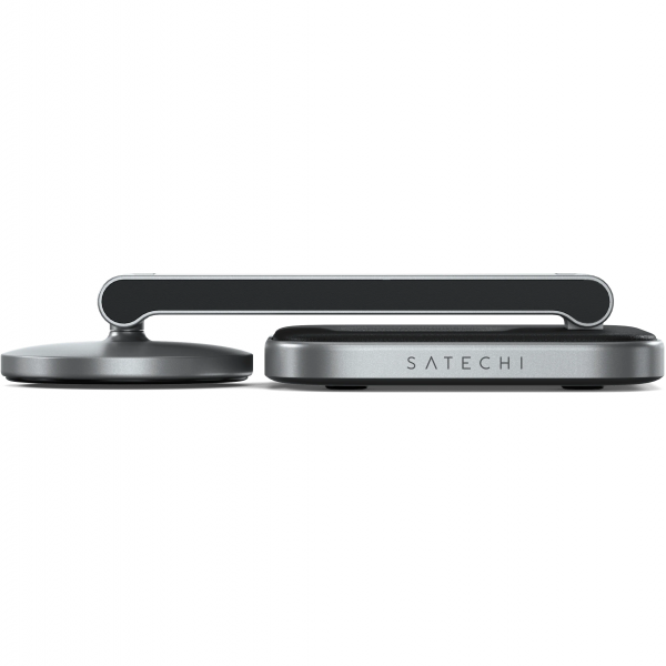 Беспроводная зарядка Satechi 2-in-1 Foldable Qi2 Wireless Charging Stand Space Gray (ST-Q21FM)