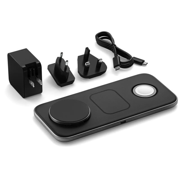 Бездротова зарядка Satechi Trio Qi2 Wireless Charging Pad Space Grey (ST-QTPM-EA)