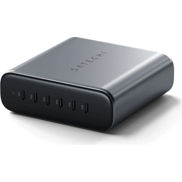 Сетевое зарядное устройство Satechi 200W USB-C 6-Port PD GaN Charger Space Gray (ST-C200GM-EU)