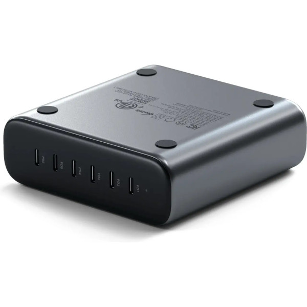Сетевое зарядное устройство Satechi 200W USB-C 6-Port PD GaN Charger Space Gray (ST-C200GM-EU)