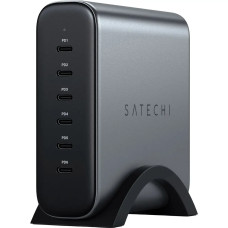 Сетевое зарядное устройство Satechi 200W USB-C 6-Port PD GaN Charger Space Gray (ST-C200GM-EU)