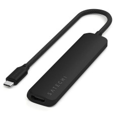 Мультипортовой адаптер Satechi 6-in-1 USB-C Slim Multiport Adapter 4K Black (ST-P6SK)