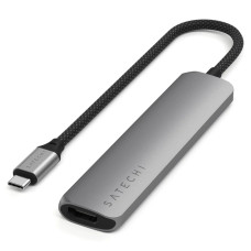 Мультипортовый адаптер Satechi 6-in-1 USB-C Slim Multiport Adapter 4K Space Grey (ST-P6SM)