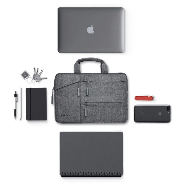 Сумка для ноутбука Satechi Water-Resistant Laptop Carrying Case with Pockets 15" Gray (ST-LTB15)