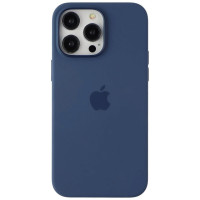 Кожанный чехол Apple Leather Case with MagSafe for iPhone 14 Pro Max, Stormblue (HC)