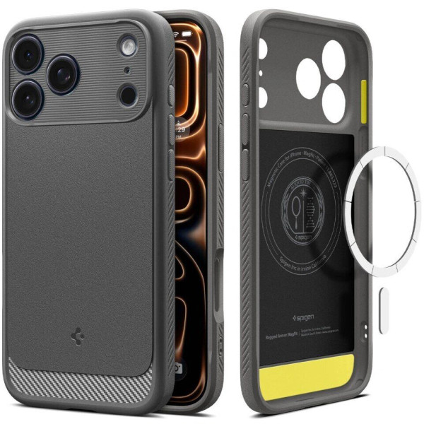 Чехол для смартфона Spigen Rugged Armor MAG Case for iPhone 17 Pro Max, Grey (ACS10264)