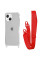 Чехол накладка WAVE Clear Case with Strap iPhone 15, Red