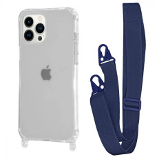 Чехол накладка WAVE Clear Case with Strap iPhone 15 Pro Max, Midnight Blue