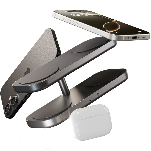 Беспроводная зарядка Zens Quattro Wireless Charger Pro 4 Black (ZEQC01B/00)