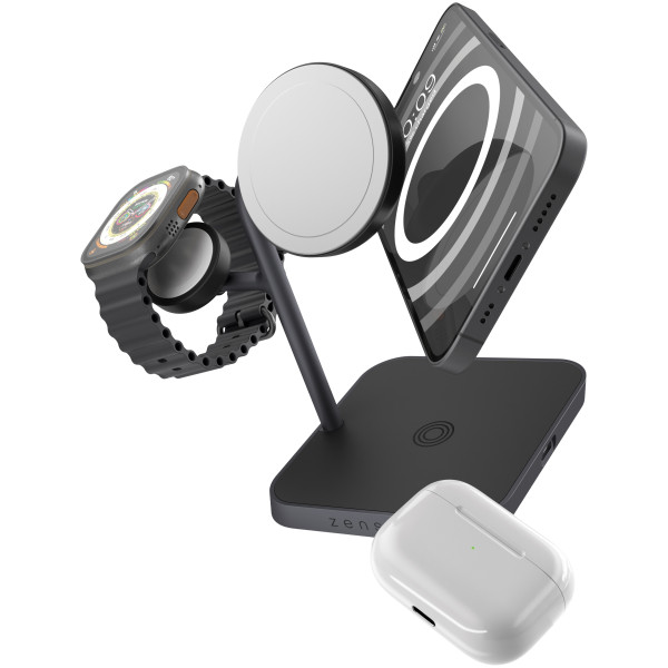 Беспроводное зарядное устройство Zens 4-in-1 MagSafe + Watch Wireless Charging Station, Black (ZEAPDC01/00)