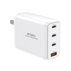 Адаптер WIWU 4in1 Mini GaN Charger Series 3xType-C+USB 120W, White