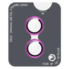 Защитное стекло для камеры ZK Lens Protection Glass iPhone 16/16 Plus, Pink