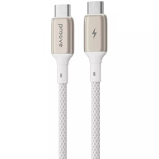 Кабель Proove Dense Metal Type-C to Type-C 60W 1m, White