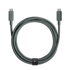 Кабель синхронизации Native Union Belt Cable USB-C to USB-C Pro 240W Slate Green (2.4 m) (BELT-PRO2-GRN-NP)
