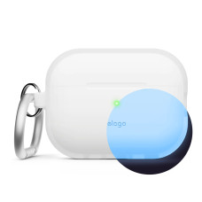 Чехол для наушников с карабином Elago Silicone Hang Case Nightglow Blue for Airpods Pro 2nd Gen (EAPP2SC-ORHA-LUBL)