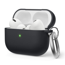 Чехол для наушников с карабином Elago Liquid Hybrid Hang Case Black for Airpods Pro 2nd Gen (EAPP2RH-HANG-BK)