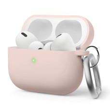 Чехол для наушников с карабином Elago Liquid Hybrid Hang Case Pink for Airpods Pro 2nd Gen (EAPP2RH-HANG-PK)