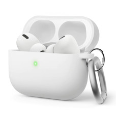 Чехол для наушников с карабином Elago Liquid Hybrid Hang Case White for Airpods Pro 2nd Gen (EAPP2RH-HANG-WH)