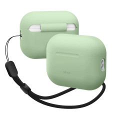 Чехол для наушников Elago Silicone Basic Case with Nylon Lanyard Pastel Green for Airpods Pro 2nd Gen (EAPP2SC-BA+ROSTR-PGR)
