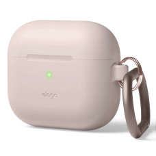 Чехол для наушников с карабином Elago Clear Case Neon Yellow for Airpods 3rd Gen (EAP3CL-HANG-NYE)