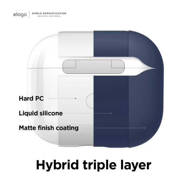 Чехол для наушников Elago Liquid Hybrid Case Jean Indigo for Airpods 3rd Gen (EAP3RH-JIN)