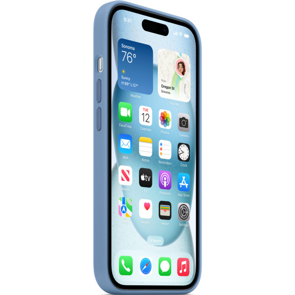 Чехол для смартфона Apple Silicone Case with MagSafe for iPhone 15, Winter Blue (MT0Y3)