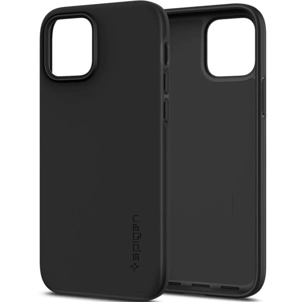 Чехол накладка Spigen Thin Fit Case for iPhone 12/12 Pro, Black (ACS01696)