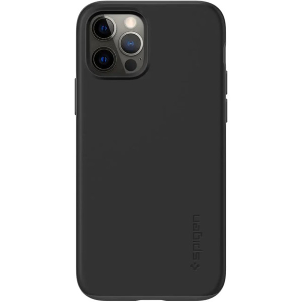Чехол накладка Spigen Thin Fit Case for iPhone 12/12 Pro, Black (ACS01696)