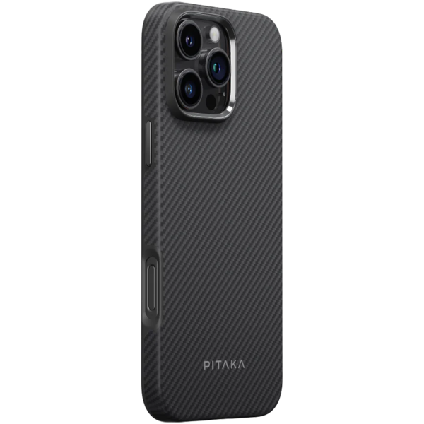 Чохол для смартфона Pitaka Military-Grade Protective Case Twill 600D for iPhone 16 Pro - Black/Grey (KI1601PPA)