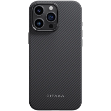 Чехол для смартфона Pitaka Military-Grade Protective Case Twill 600D for iPhone 16 Pro - Black/Grey (KI1601PPA)