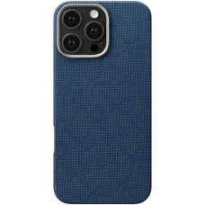 Чохол для смартфона Pitaka Tactile Woven Case Monogram for iPhone 16 Pro, Dark Blue (KI1603PTK)